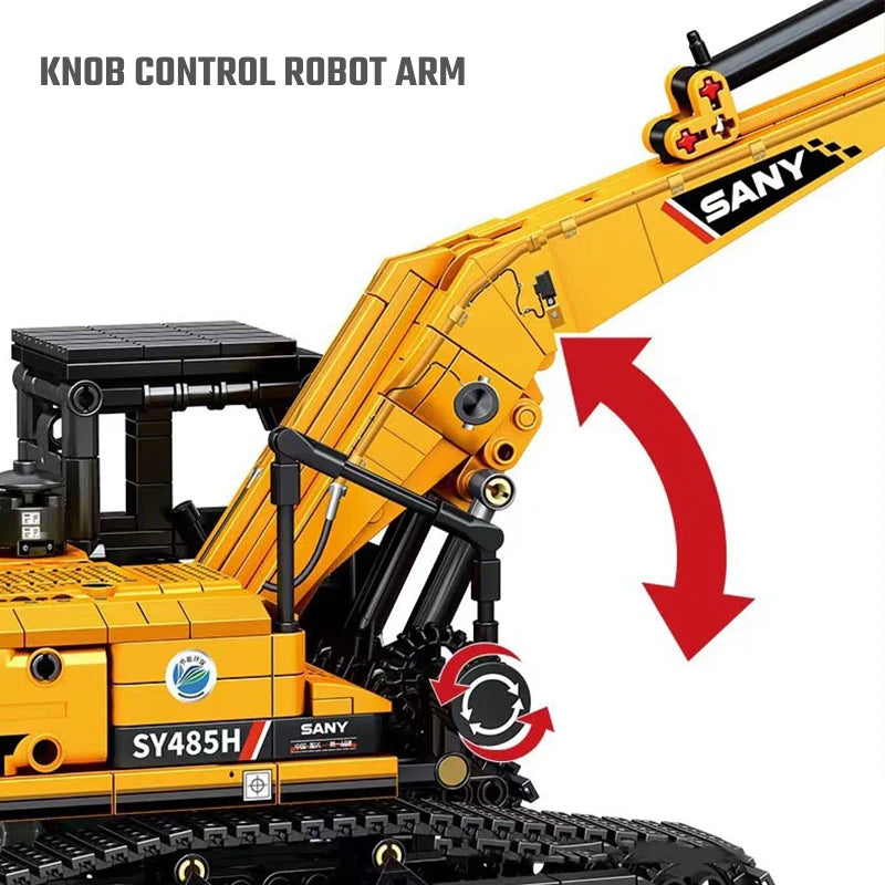 1022pcs Excavator Models Building Blocks City Construction Engineering Vehicle Bricks Educational Toys