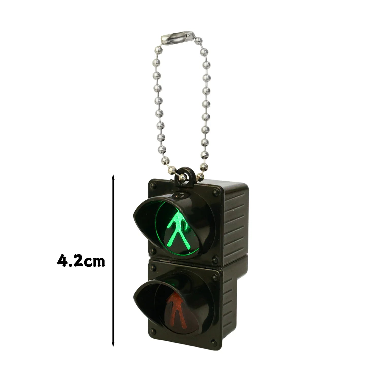 1/2Pcs Simulation Electronic Traffic Light Keychain Pendant Mini Pedestrian Light LED Light-emitting