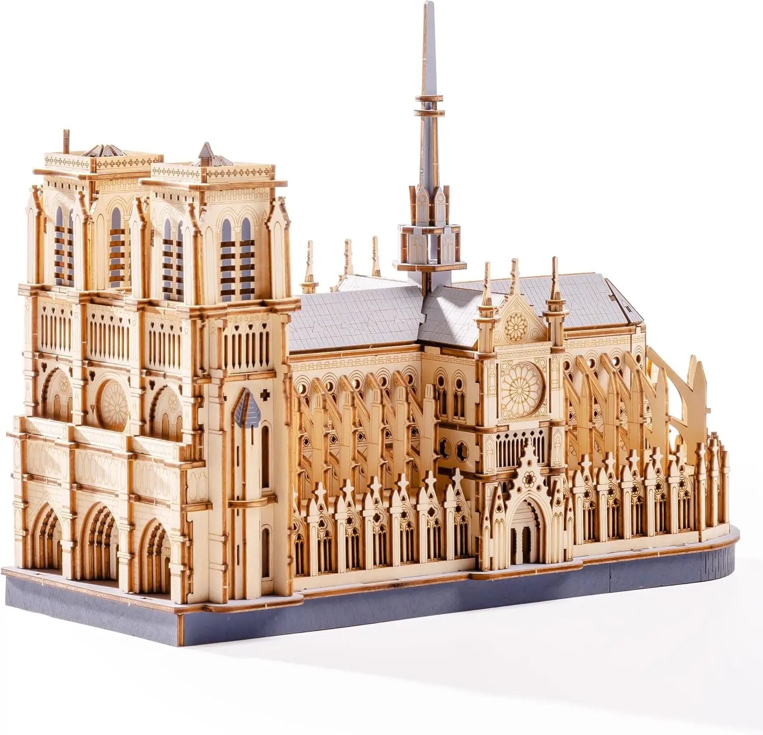 3D Puzzle Paris Cathedral Wooden Model Construction Craft Kits Ideal Gift