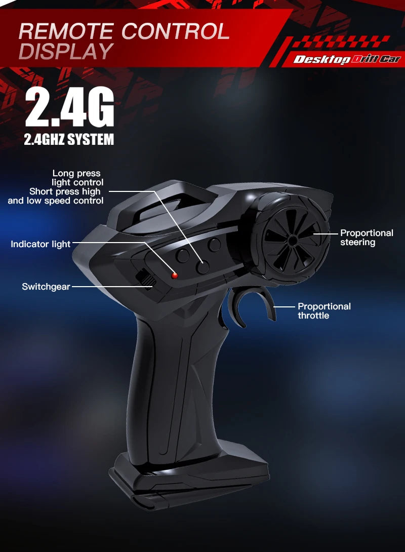 1/64 2.4G High speed Drift Rc Car 4WD Remote Control Four Wheel Drive