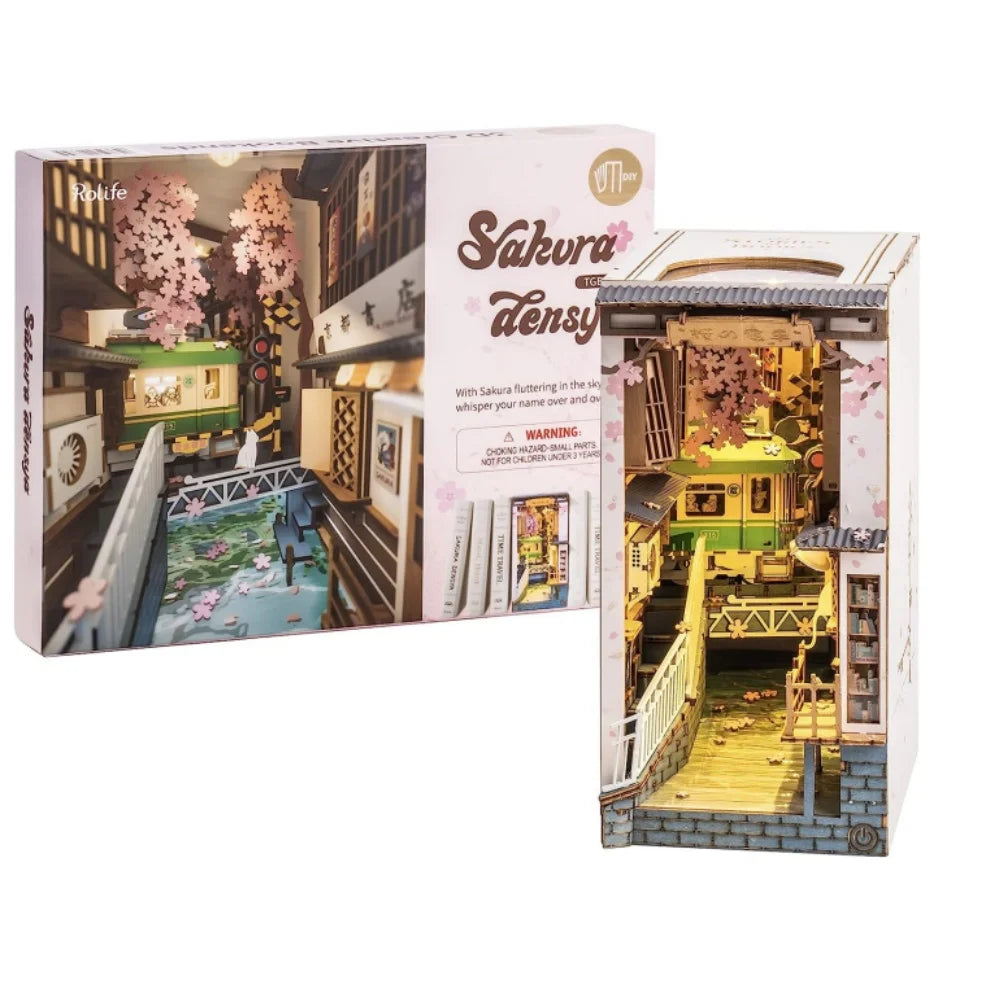 3D DIY Book Nook Densya in Series Wooden Miniature House