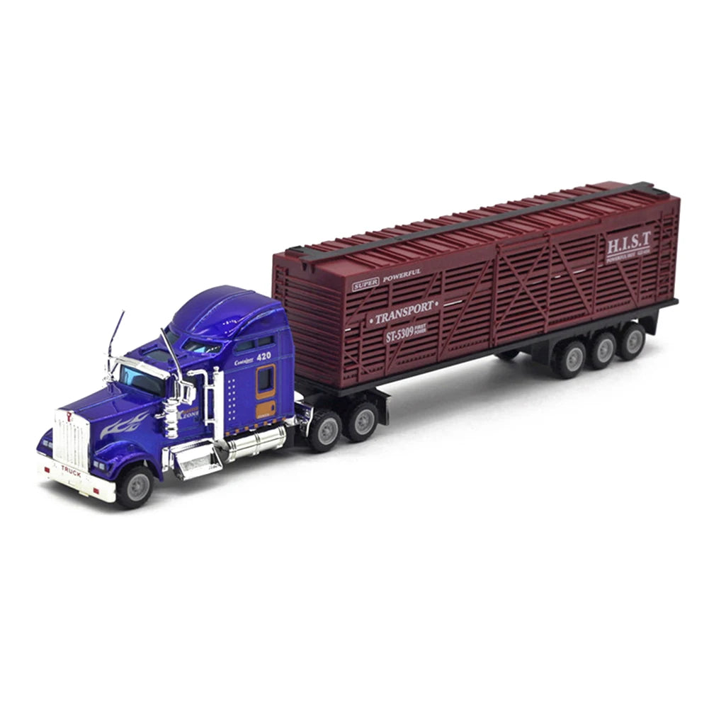 1:50 Large Diecast Alloy Truck Car Simulation Oil Truck Tank Container Pull