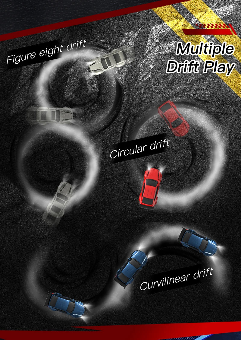 1/64 2.4G High speed Drift Rc Car 4WD Remote Control Four Wheel Drive