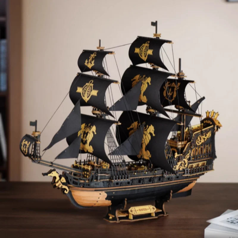 3D Puzzle Wooden Seahouse  Build Home Desk Decoration Gift For Teens and Adults