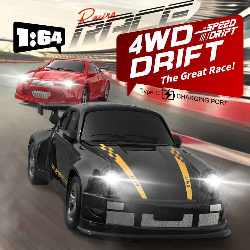 1/64 2.4G High speed Drift Rc Car 4WD Remote Control Four Wheel Drive