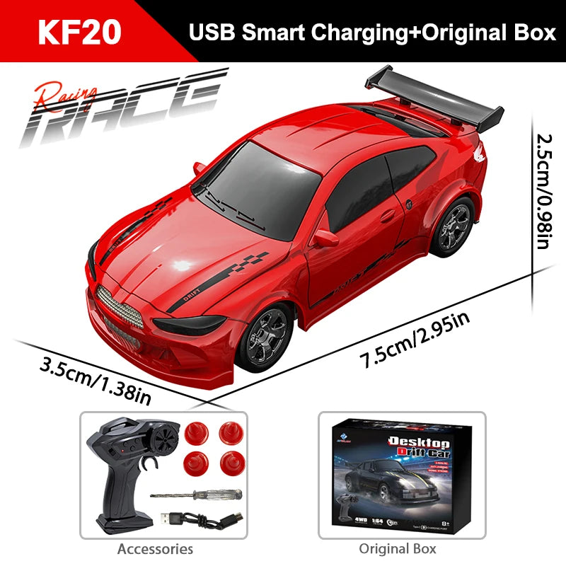 1/64 2.4G High speed Drift Rc Car 4WD Remote Control Four Wheel Drive