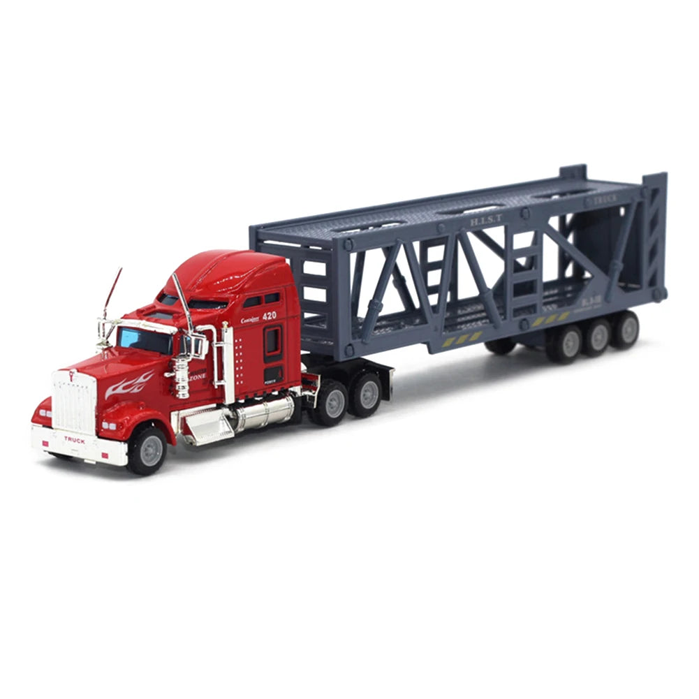 1:50 Large Diecast Alloy Truck Car Simulation Oil Truck Tank Container Pull