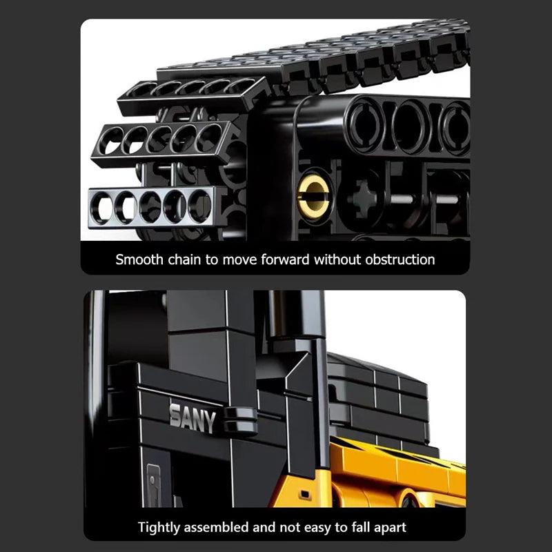 1022pcs Excavator Models Building Blocks City Construction Engineering Vehicle Bricks Educational Toys