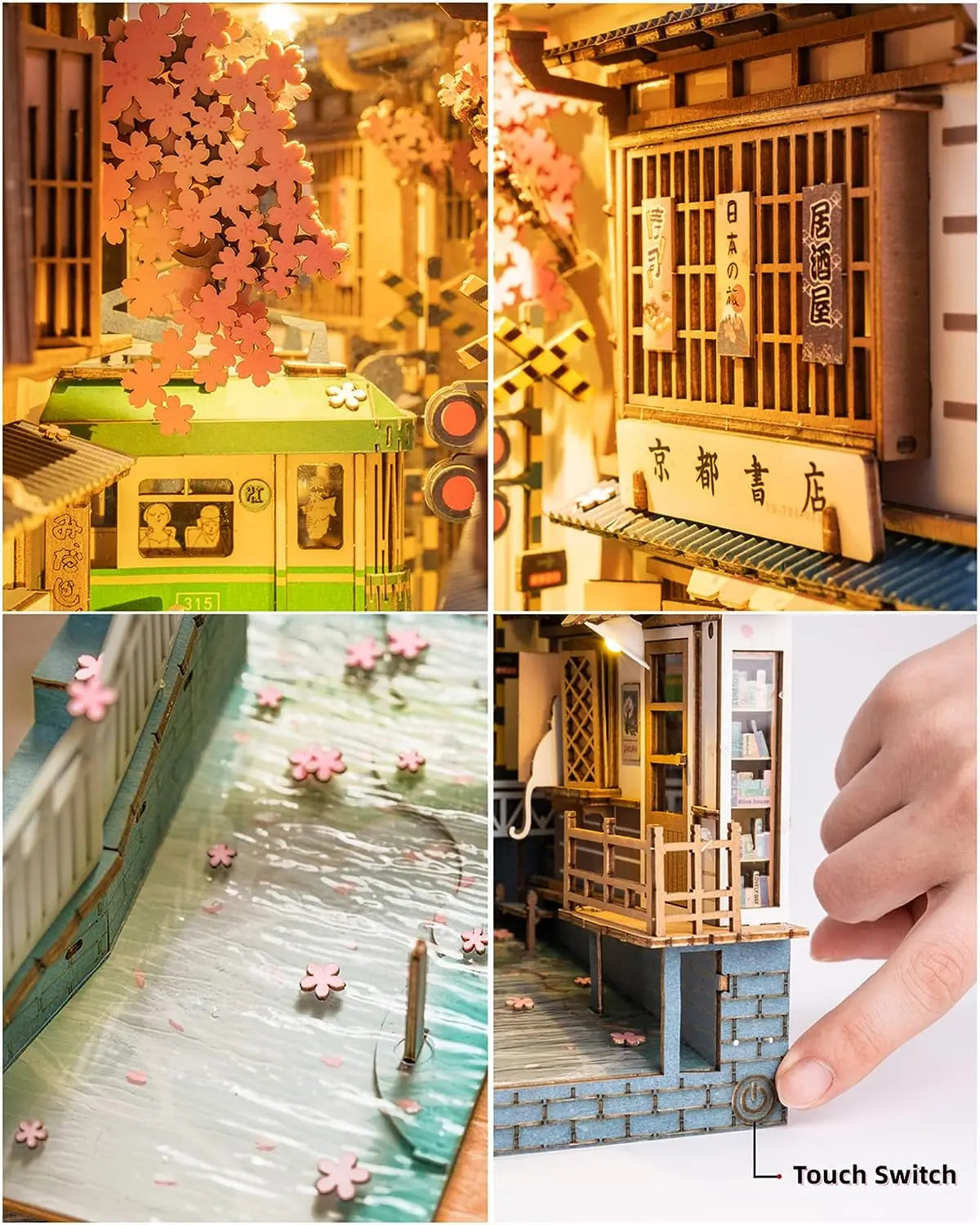 3D DIY Book Nook Densya in Series Wooden Miniature House