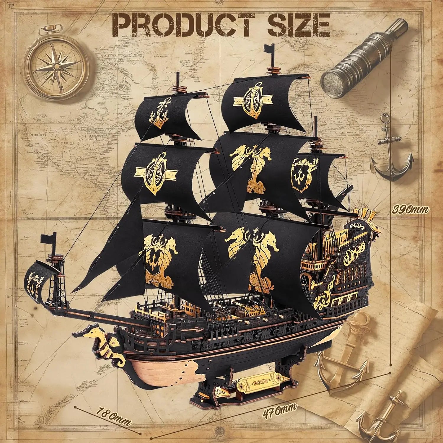 3D Puzzle Wooden Seahouse  Build Home Desk Decoration Gift For Teens and Adults