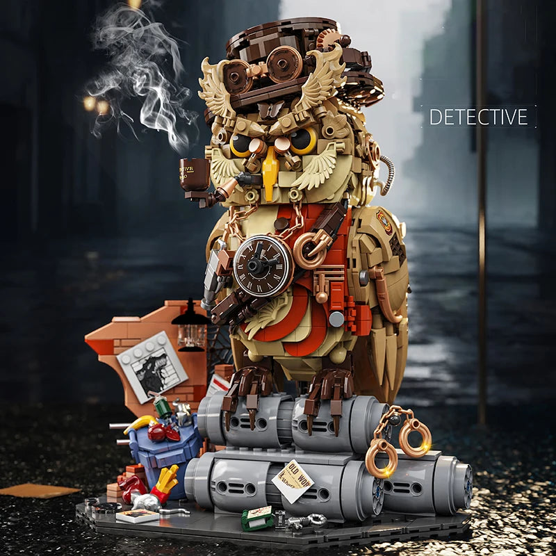 1200+pcs Owl Detective Magic Animal Building Blocks Set Educational DIY Toys for Kids Adult