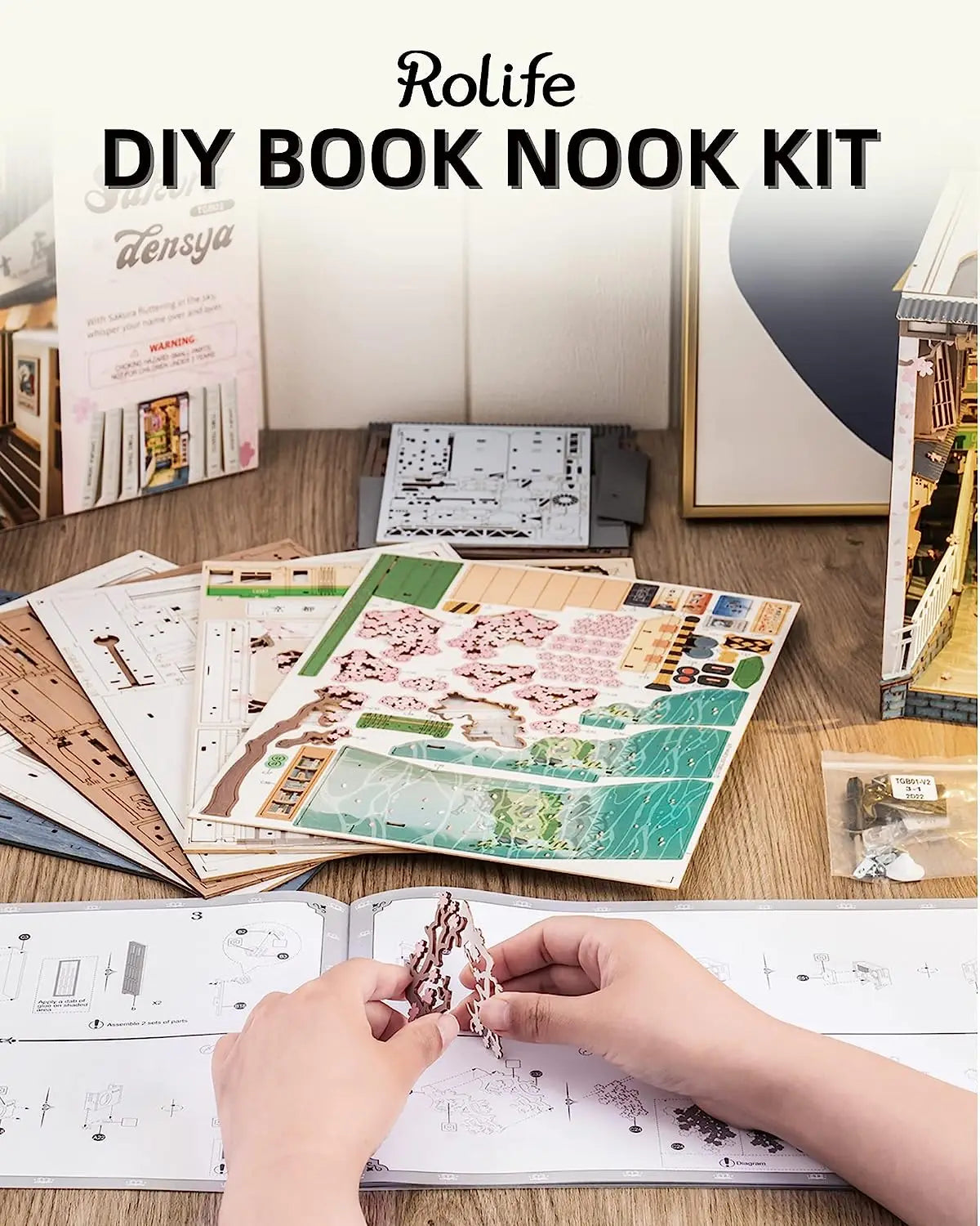 3D DIY Book Nook Densya in Series Wooden Miniature House