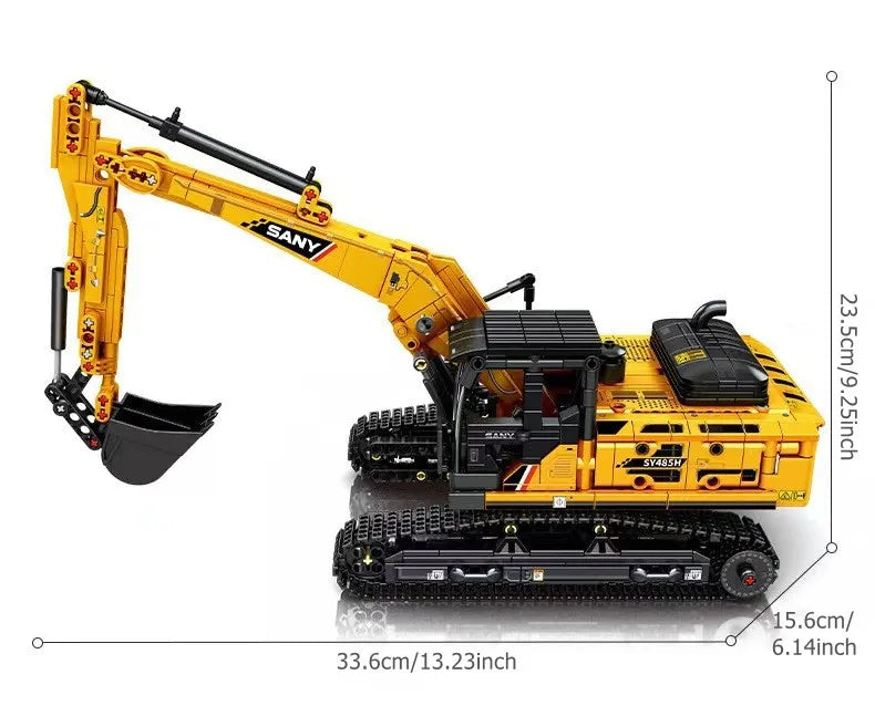 1022pcs Excavator Models Building Blocks City Construction Engineering Vehicle Bricks Educational Toys