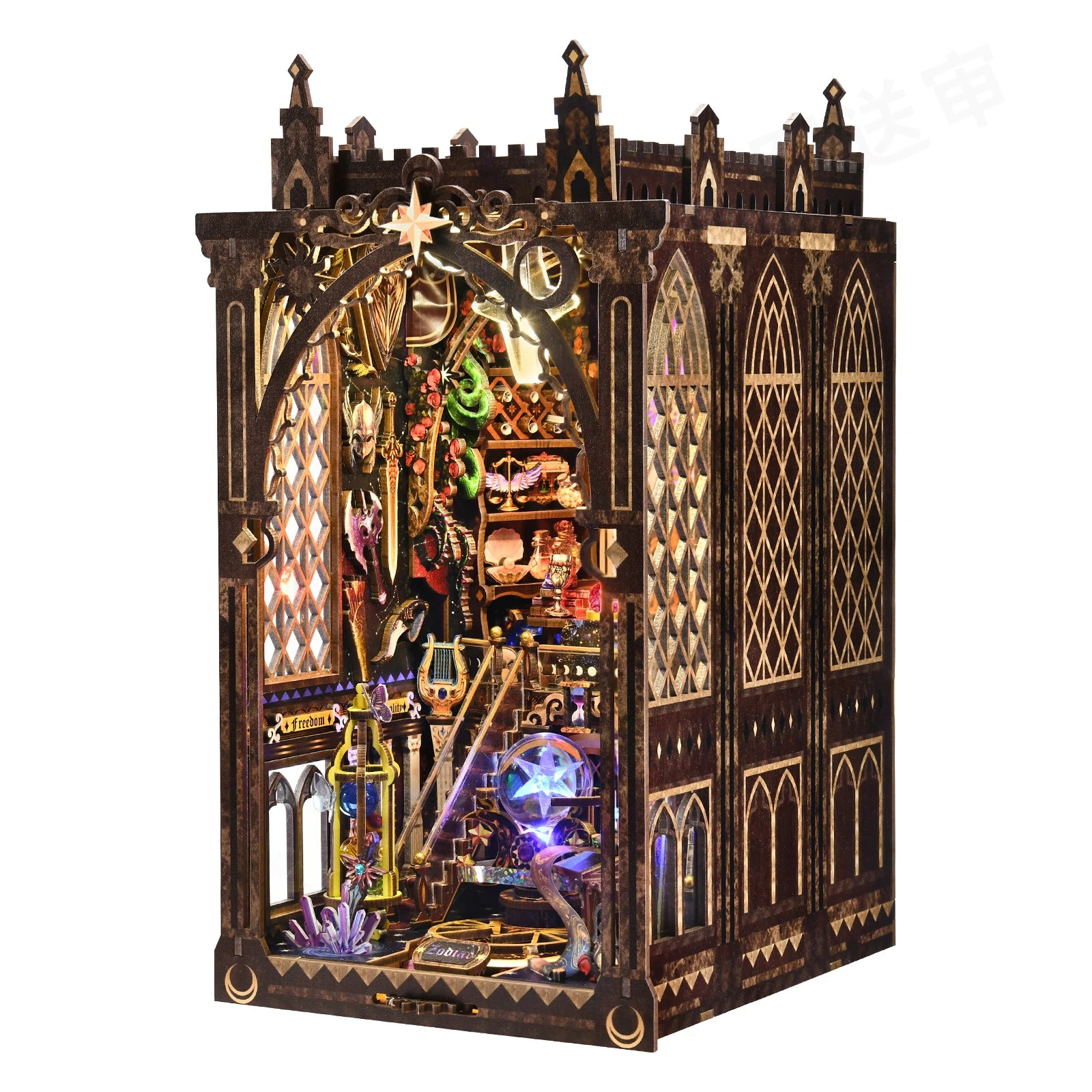 3D DIY Wooden Puzzle Handmade Bookshelf Dollhouse Home Decoration