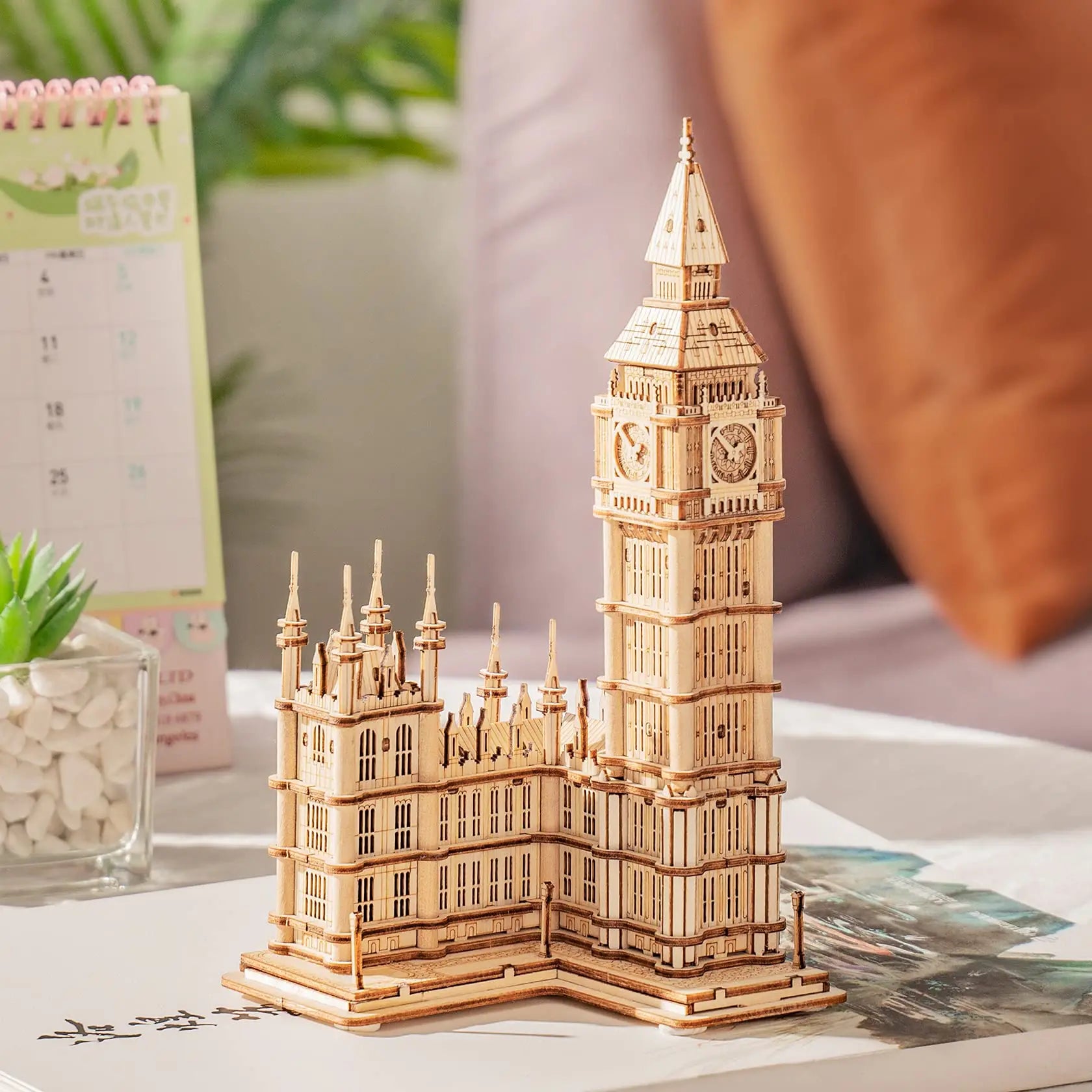 3D Tower Bridge Big Ben Famous Building Wooden Puzzle  Easy Assembly Gift